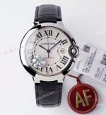 (AF Factory) Swiss 2824 Ballon Bleu Cartier Leather Strap Replica Watch 42mm